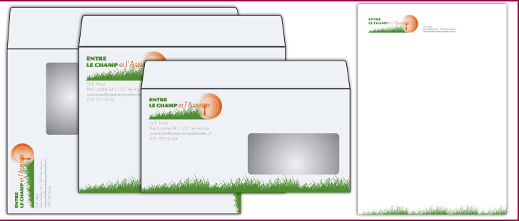 Stationary: letterhead Entre le Champ et l'Assiette