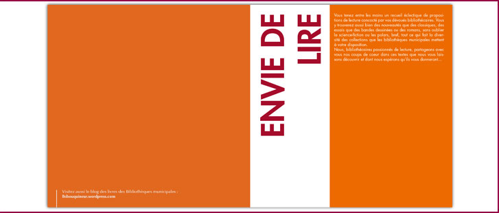 Layout - Intro: 2nd cover and 3rd page BMU - Envie de Lire nº 32