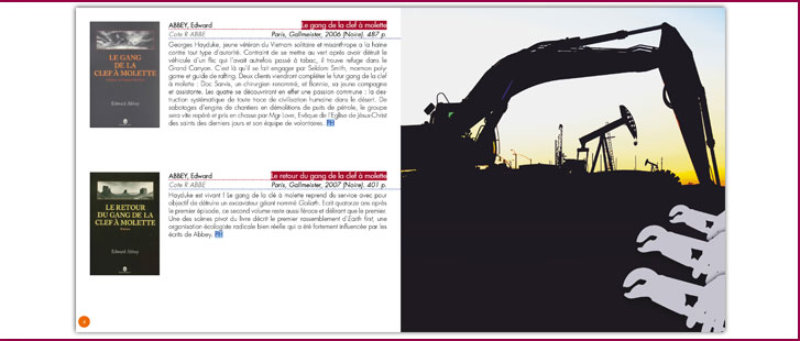 Layout and illustration - 1st variation with image: 4th and 5th page BMU - Envie de Lire nº 32